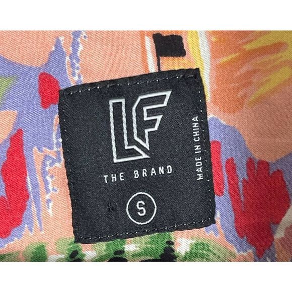 LF The‎ Brand Cropped Hawaiian Button Front Shirt Size Small - Picture 2 of 4